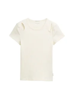 Ripp T-Shirt mit Cut-Outs