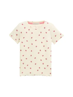 Ripp T-Shirt mit Muster