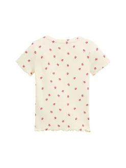 Ripp T-Shirt mit Muster