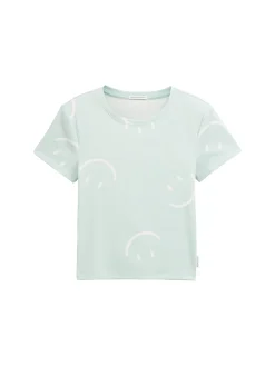 Ripp T-Shirt mit Muster