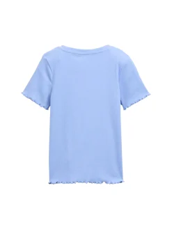 Ripp T-Shirt mit Print