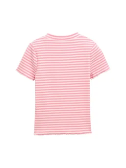 Ripp T-Shirt mit Streifenmuster