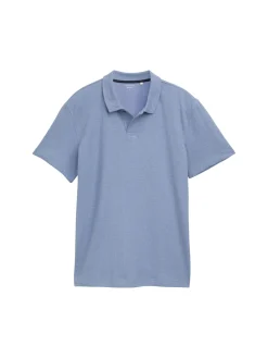 Ripp Poloshirt mit Stretch-Anteil