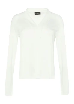 Satin-Blusenshirt mit Blende