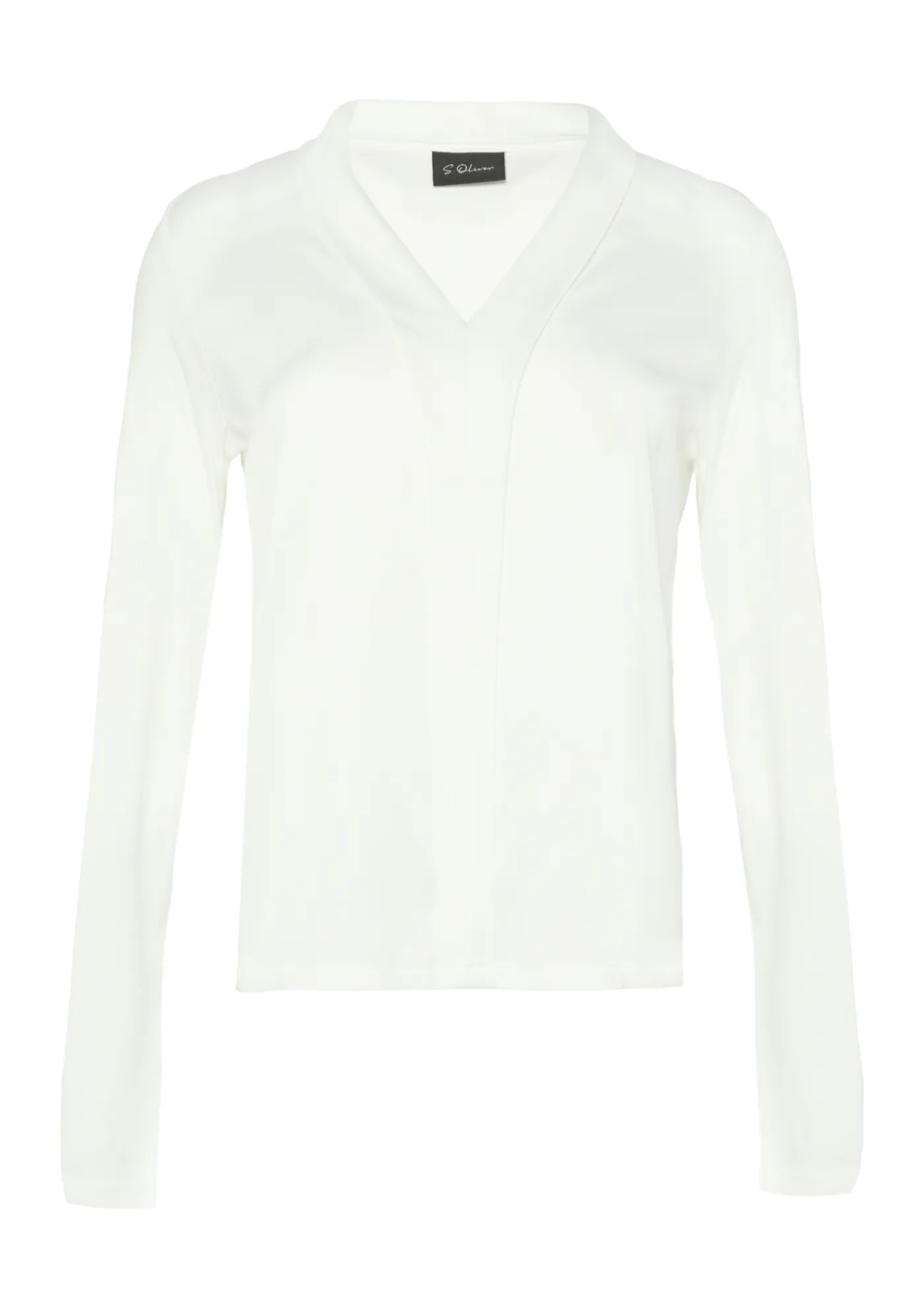 Satin-Blusenshirt mit Blende
