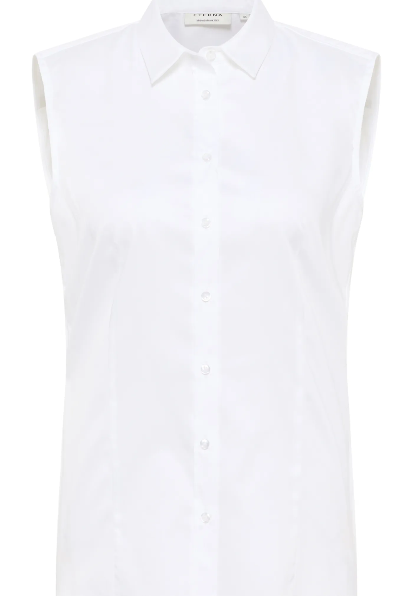 Satin Shirt Bluse Satingewebe ohne Arm