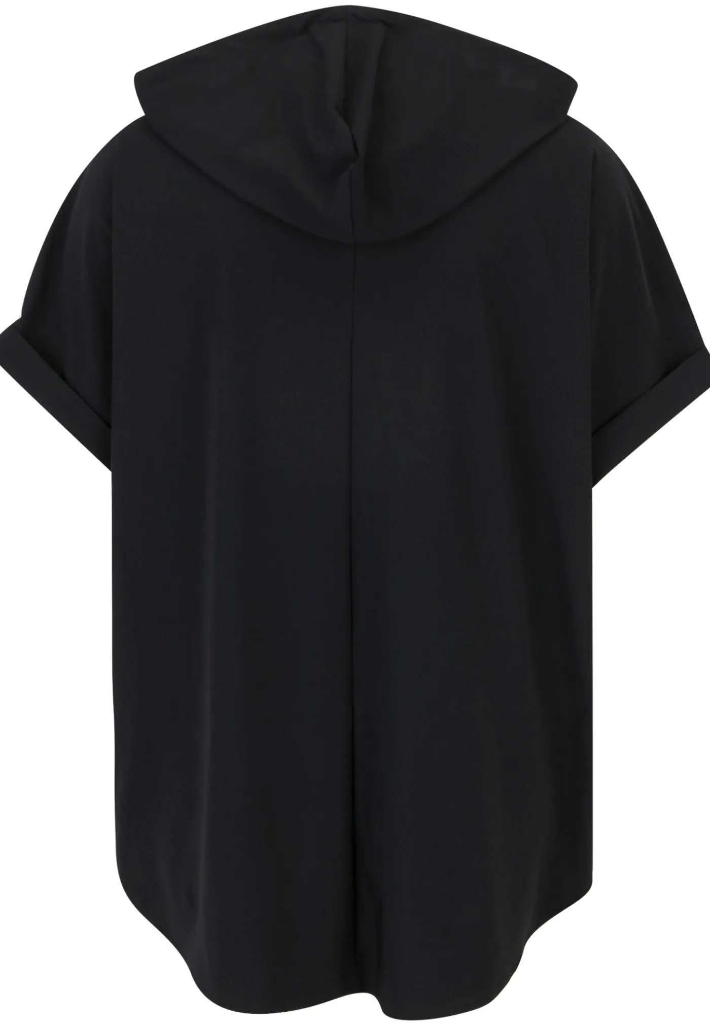 Shirt aus elastischer Wirkware mit Hoodie