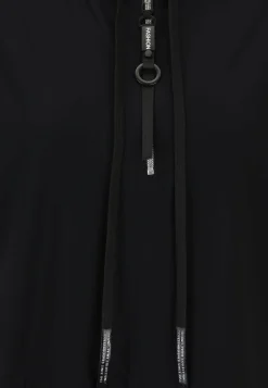 Shirt aus elastischer Wirkware mit Hoodie