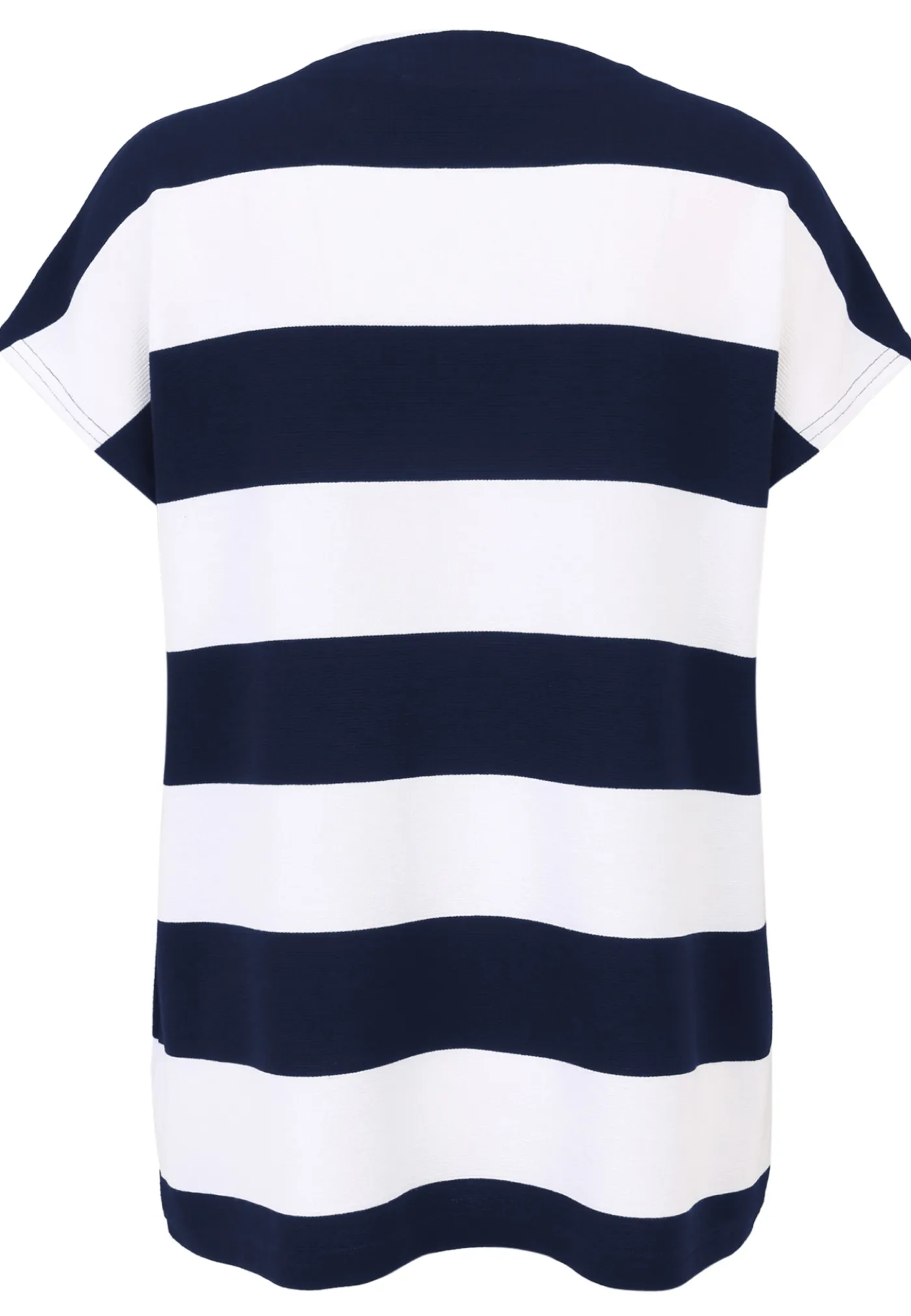 Shirt-Pulli mit breitem Ringel und Motivprint