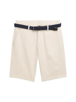 Slim Chino Shorts mit Gürtel