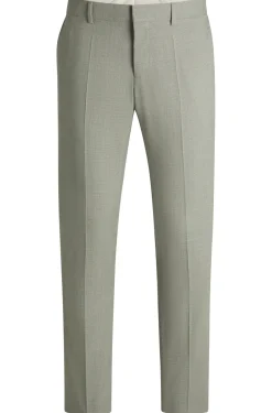 Slim-Fit Business-Hose aus einem gemusterten Schurwoll-Mix
