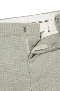 Slim-Fit Business-Hose aus einem gemusterten Schurwoll-Mix