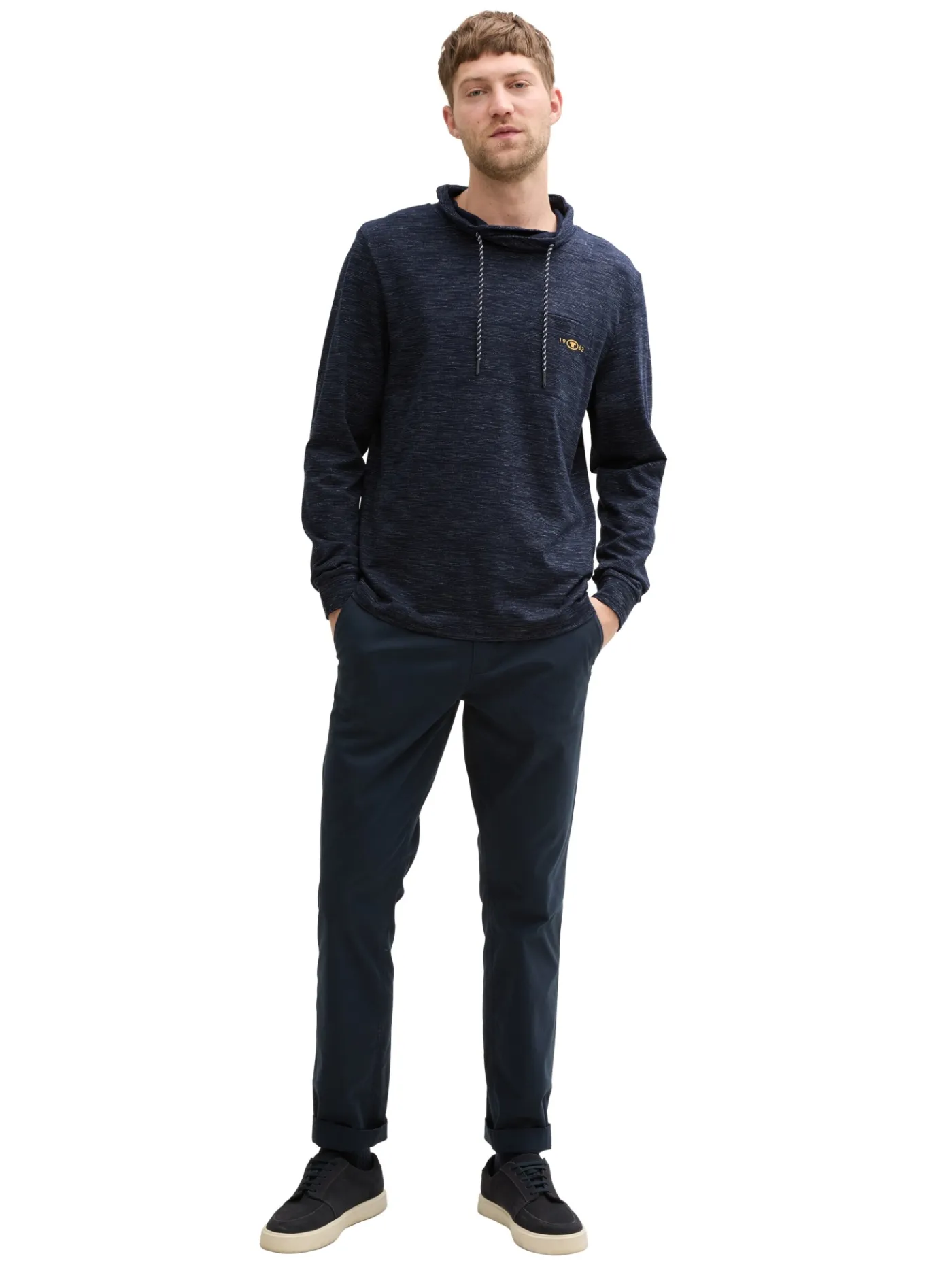 Snood Langarmshirt mit Brusttasche