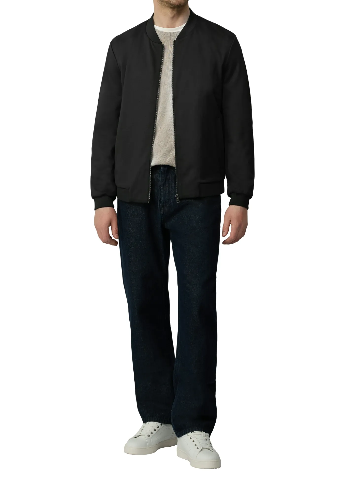 s.O JOGG: Bomberjacke aus Stretch-Jersey