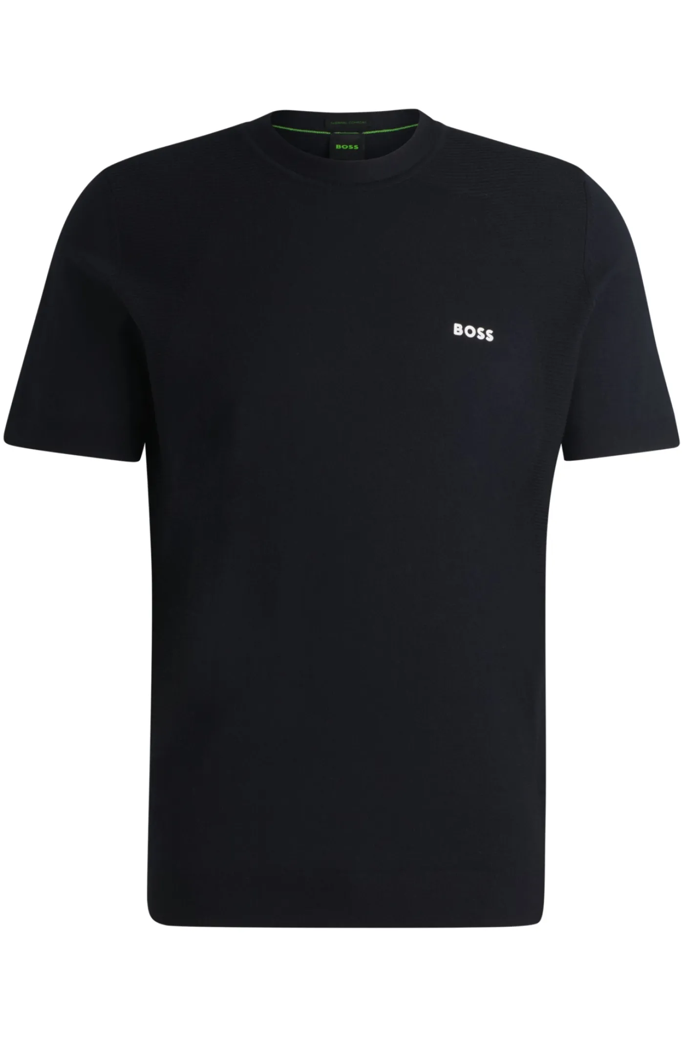 Sportives Strick-T-Shirt aus Baumwoll-Mix mit verschiedenen Strukturen