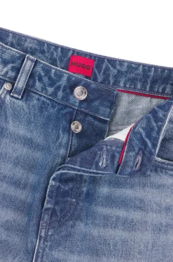 Straight-Fit Wide Leg Jeans