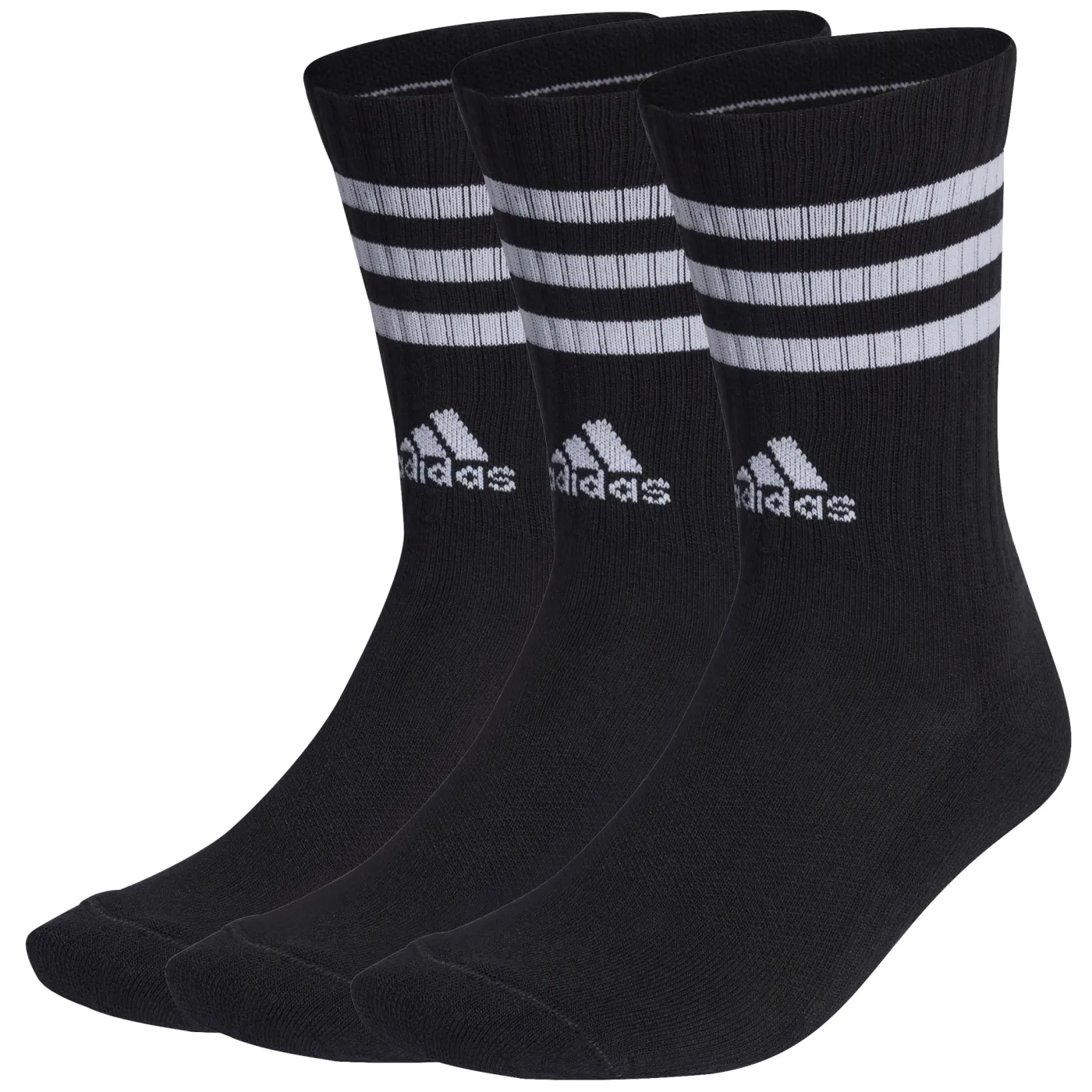 3-Streifen Cushioned Crew Socken, 3 Paar