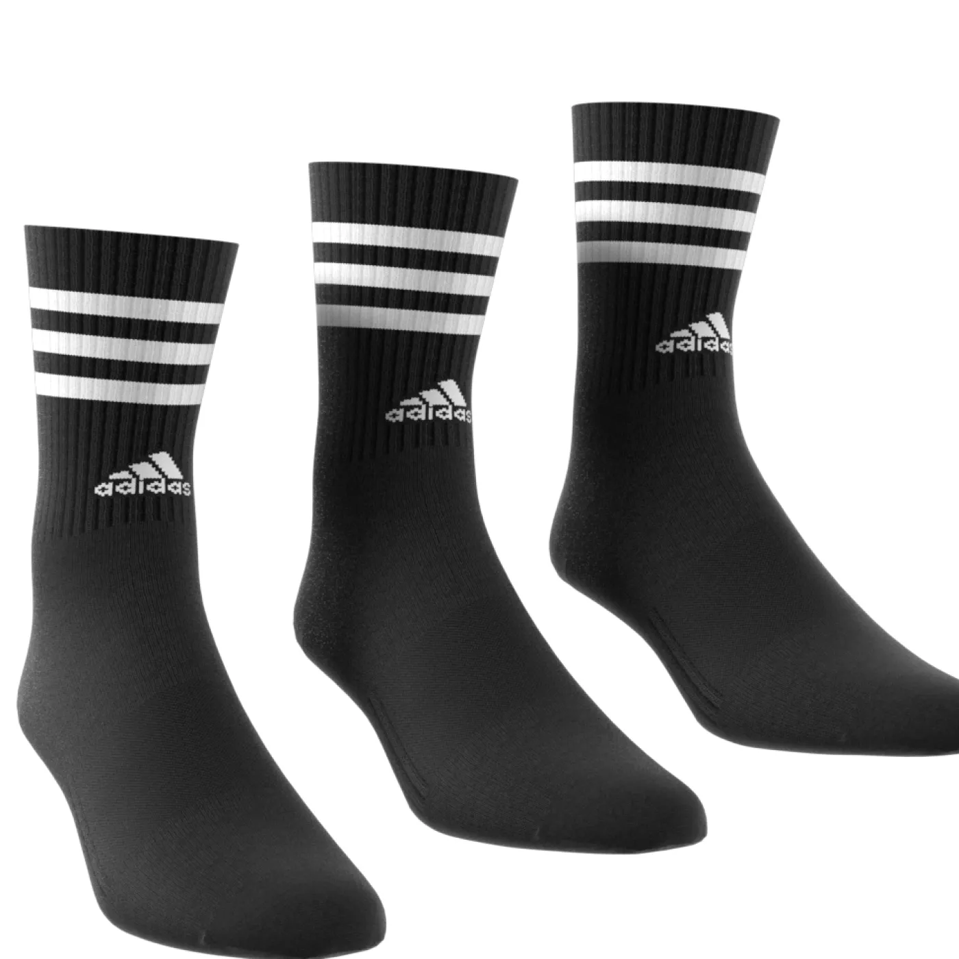 3-Streifen Cushioned Crew Socken, 3 Paar