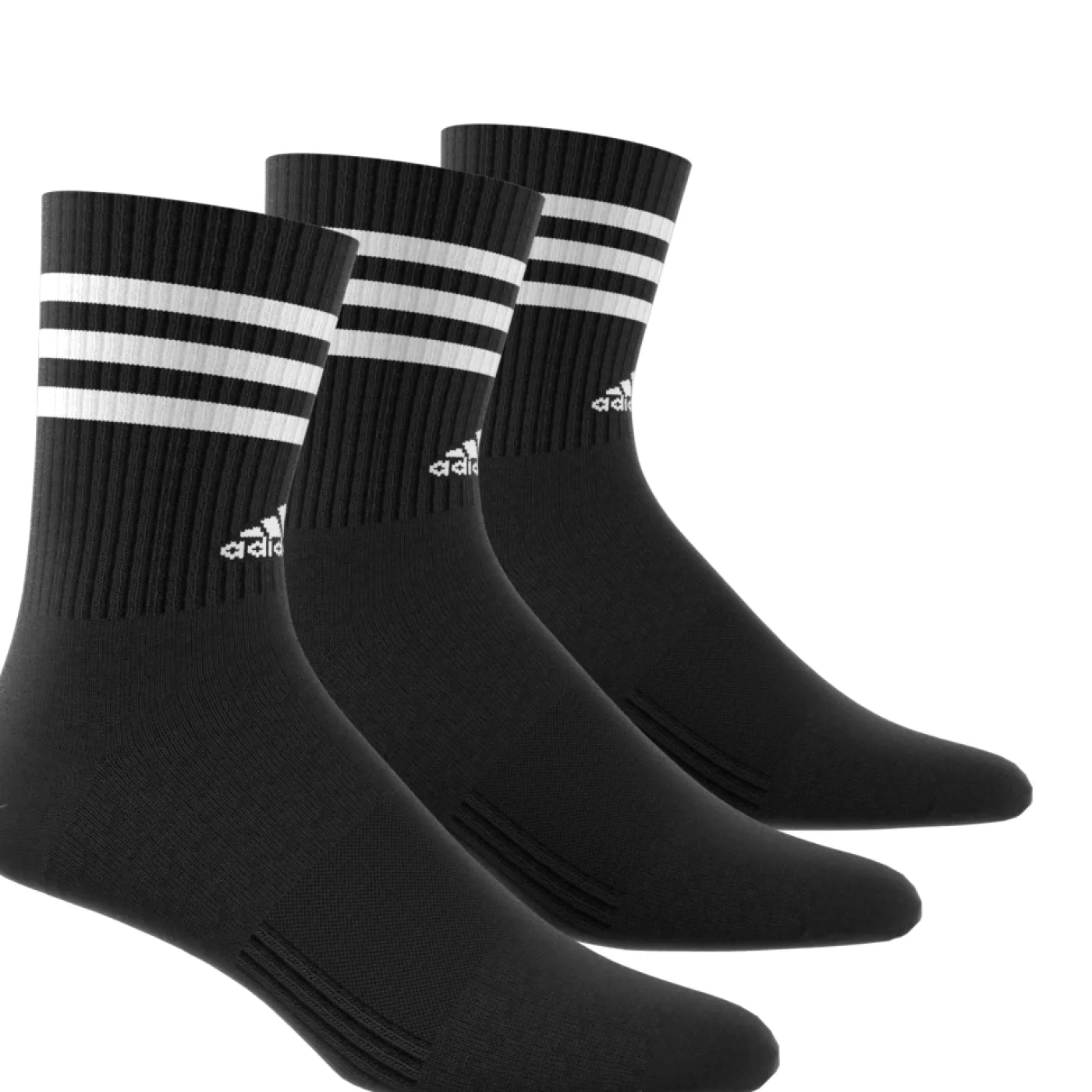 3-Streifen Cushioned Crew Socken, 3 Paar