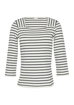 Streifenshirt mit Karree-Ausschnitt