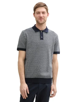 Strick-Poloshirt aus Baumwolle