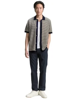 Strick-Poloshirt aus Baumwolle