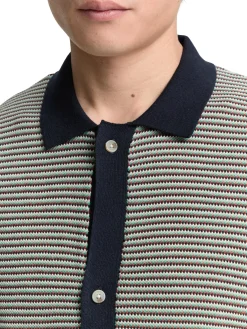 Strick-Poloshirt aus Baumwolle
