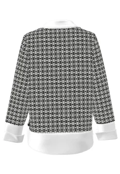 Strickpullover mit aufgesteppten Seitenstreifen