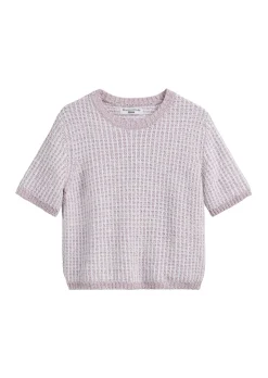 Strickpullover mit kurzem Arm