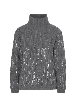 Strickpullover mit Pailletten