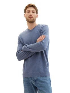 Strickpullover mit V-Ausschnitt