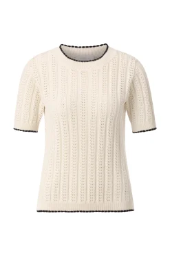 Strickshirt mit Kontrastkante