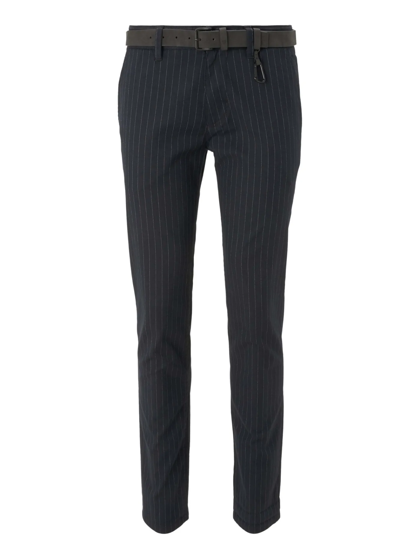 Strukturierte Chinohose mit Gürtel