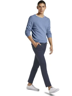 Strukturierte Chinohose mit Gürtel