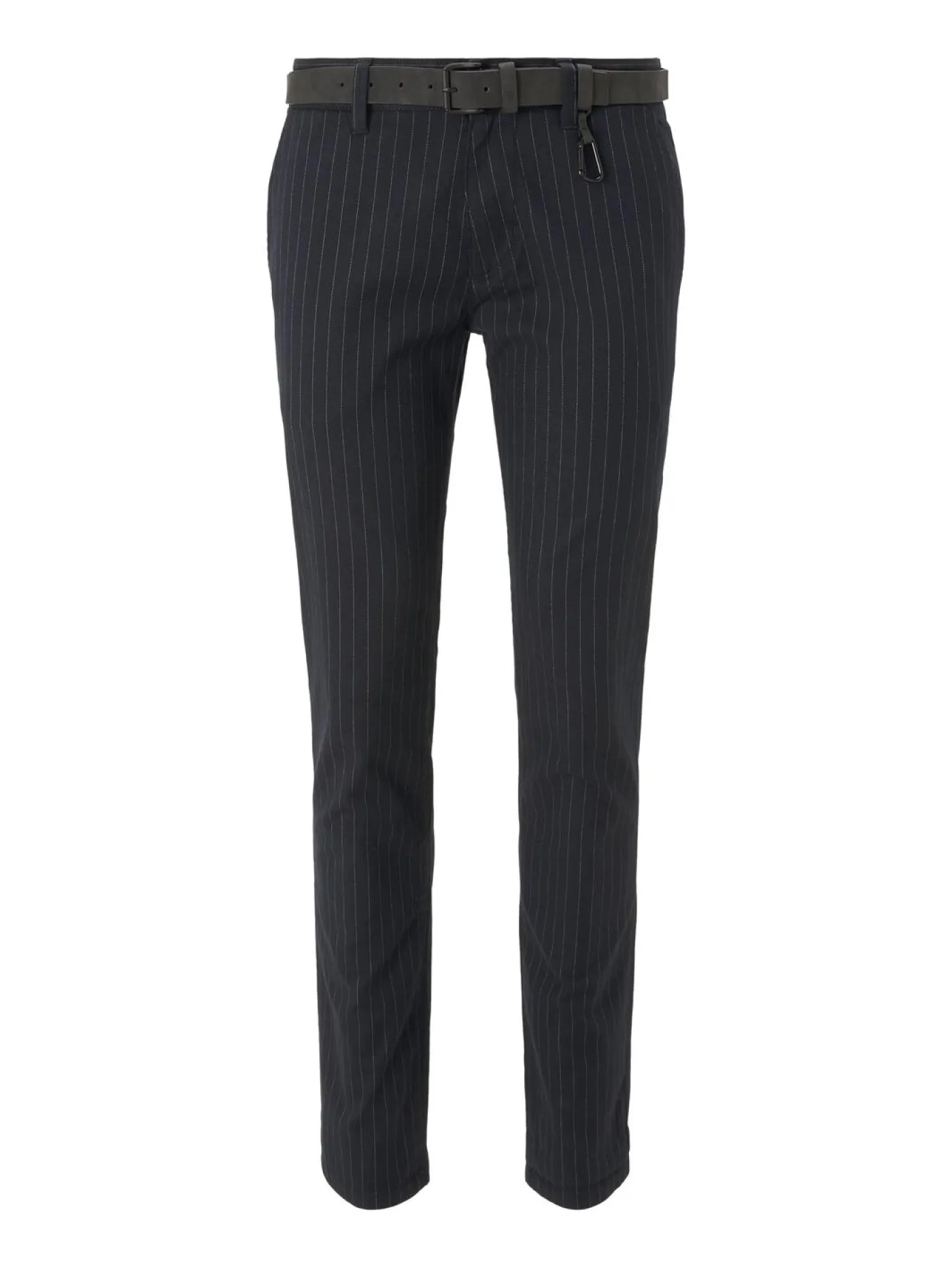 Strukturierte Chinohose mit Gürtel