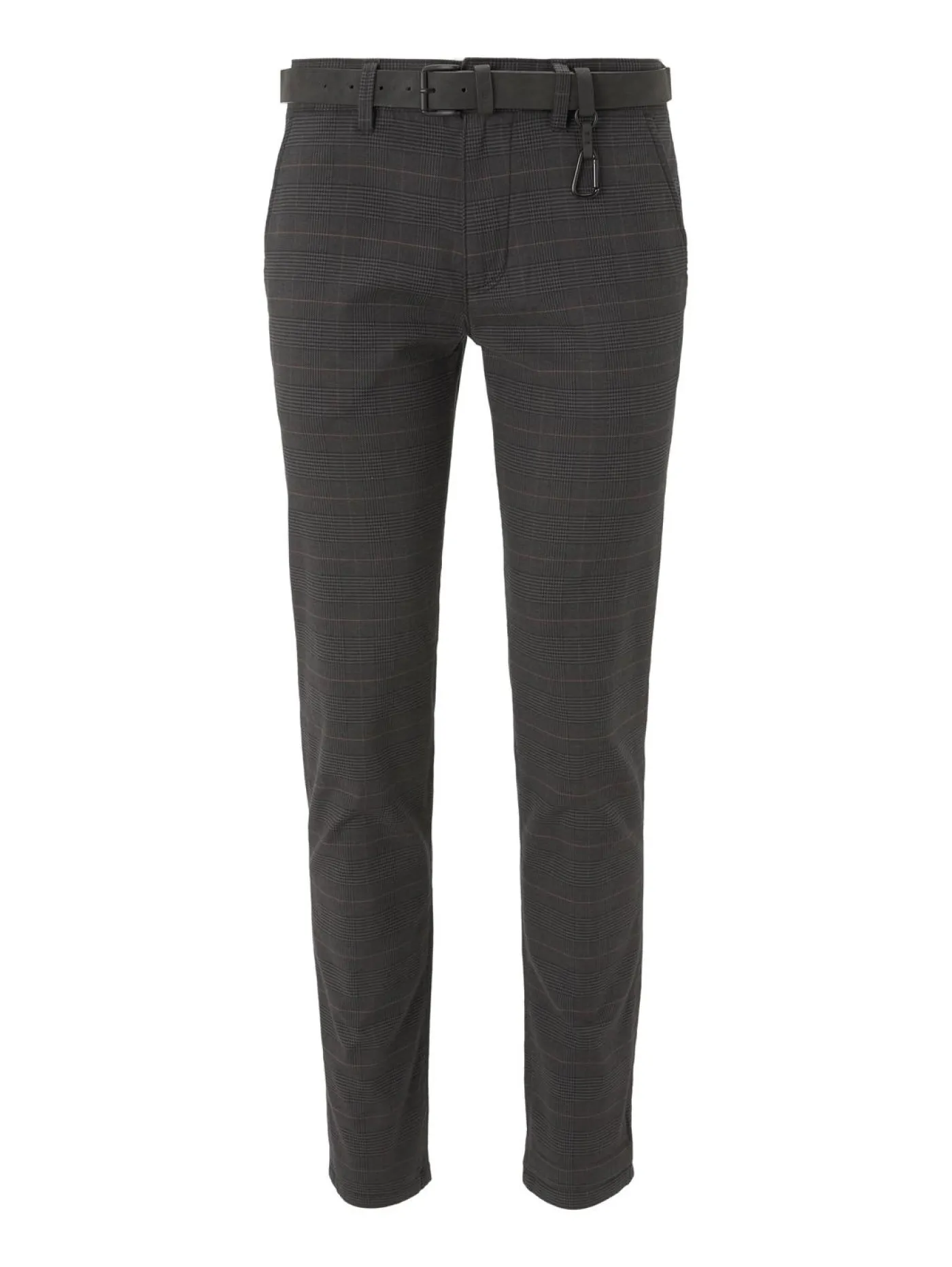 Strukturierte Chinohose mit Gürtel
