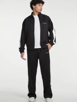 Sweatjacke mit seitlichem Kontraststreifen