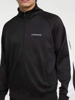 Sweatjacke mit seitlichem Kontraststreifen