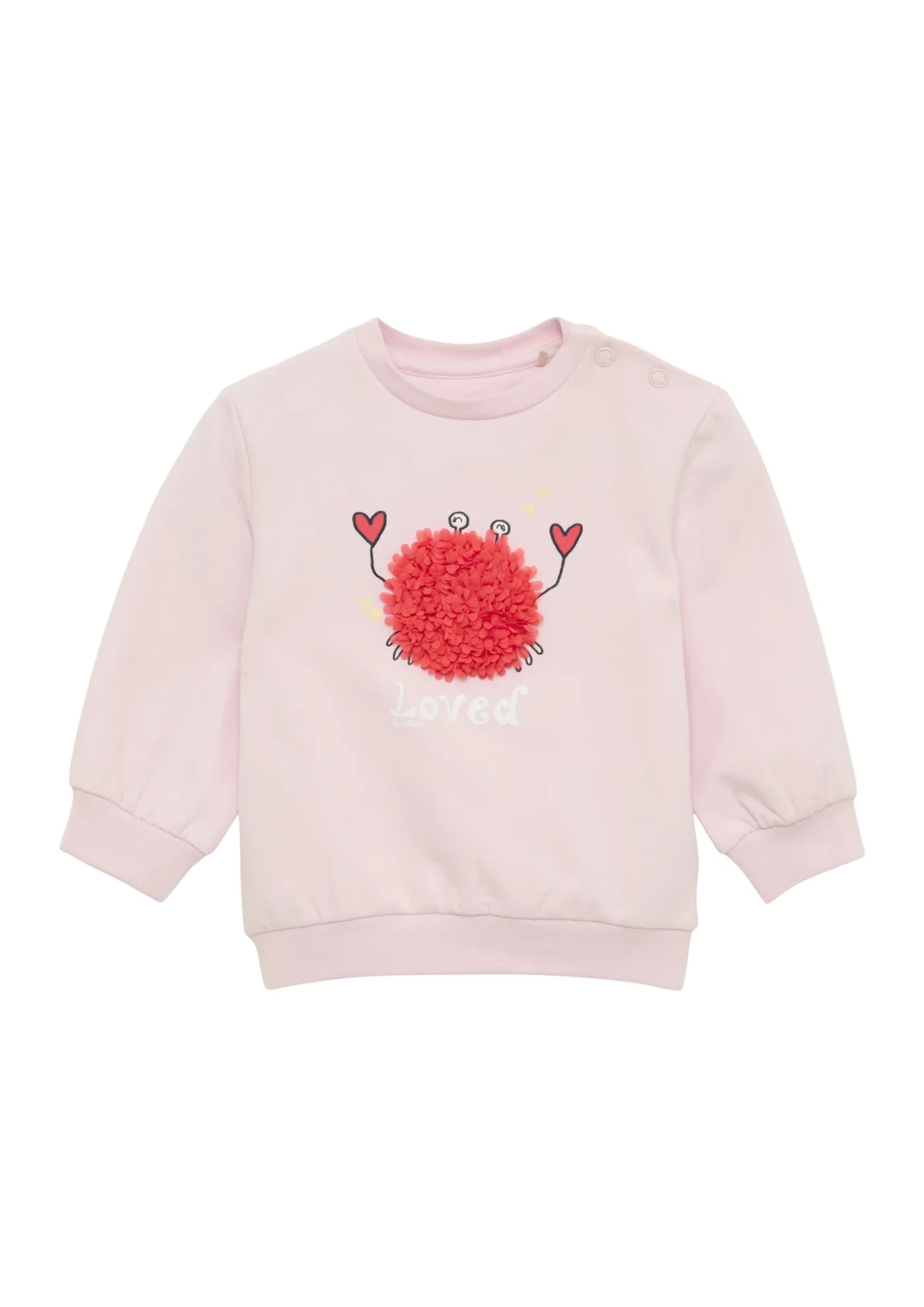 Sweatshirt aus Baumwollmix mit Chiffon-Applikation