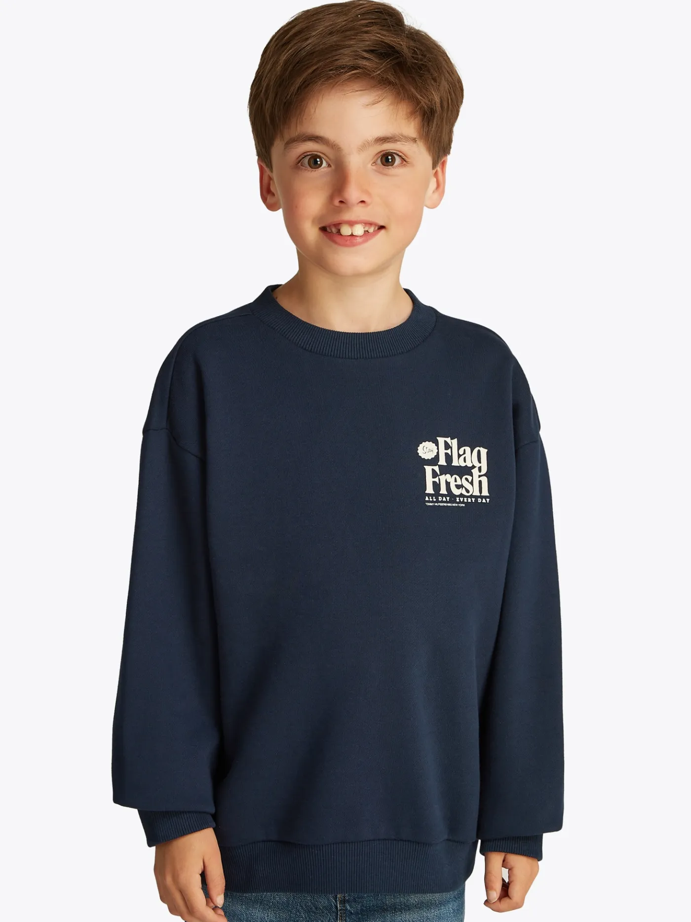 Sweatshirt mit Flag-Slogan-Print hinten