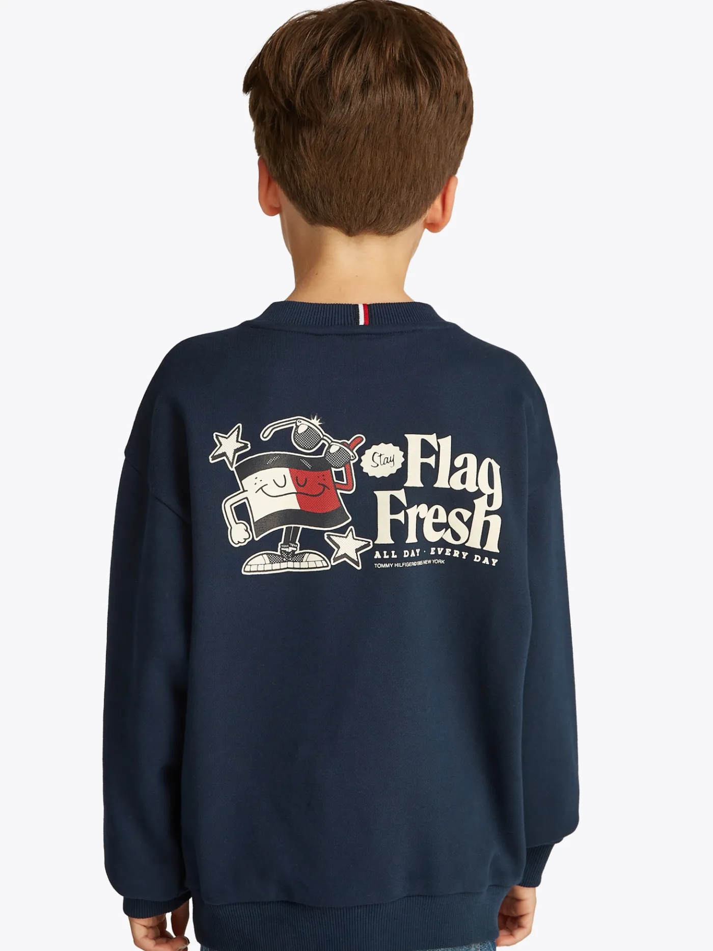 Sweatshirt mit Flag-Slogan-Print hinten