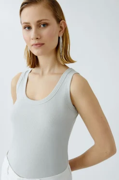 Tank Top mit Glanzgarn