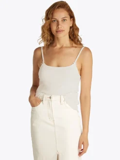 Tank Top mit Spitzenbesatz