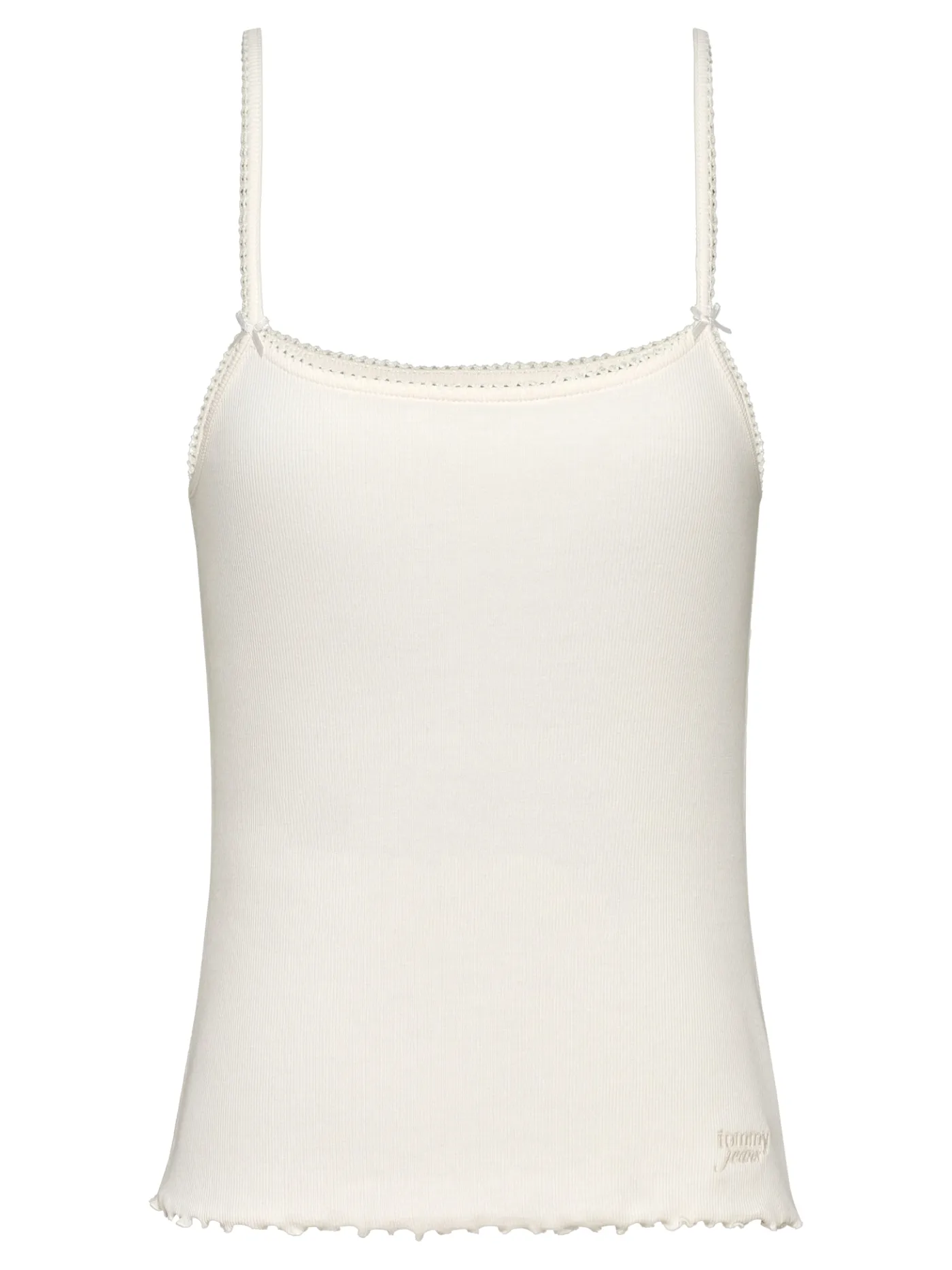 Tank Top mit Spitzenbesatz