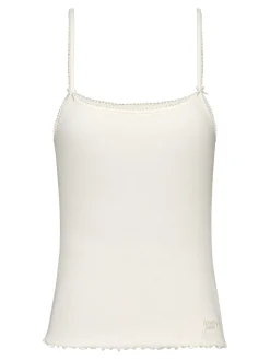 Tank Top mit Spitzenbesatz