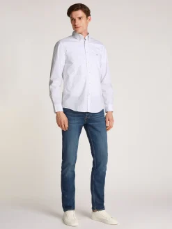 TH Flex gepunktetes Regular Fit Hemd