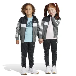 Tiberio 3-Streifen Colorblock Shiny Kids Trainingsanzug