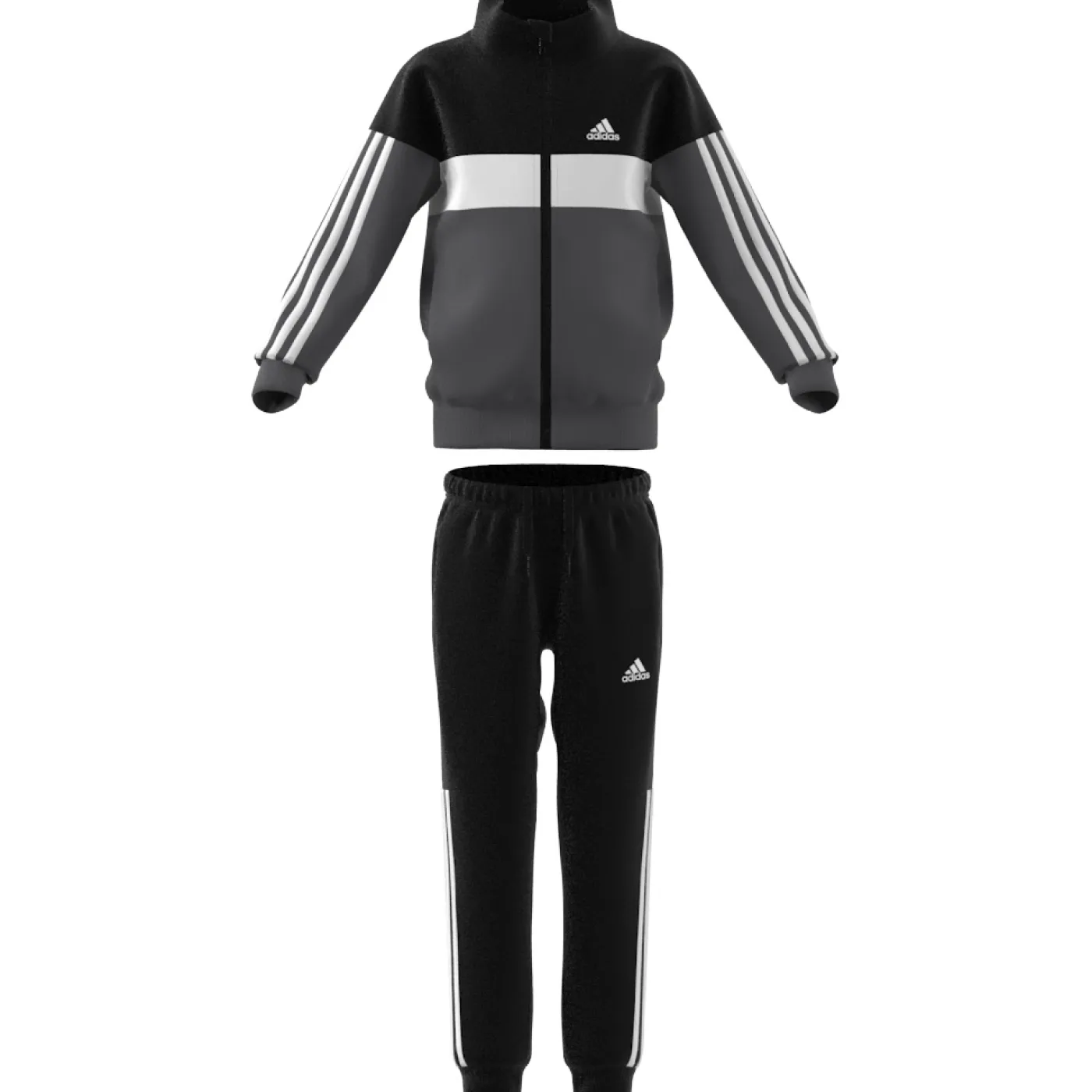 Tiberio 3-Streifen Colorblock Shiny Kids Trainingsanzug