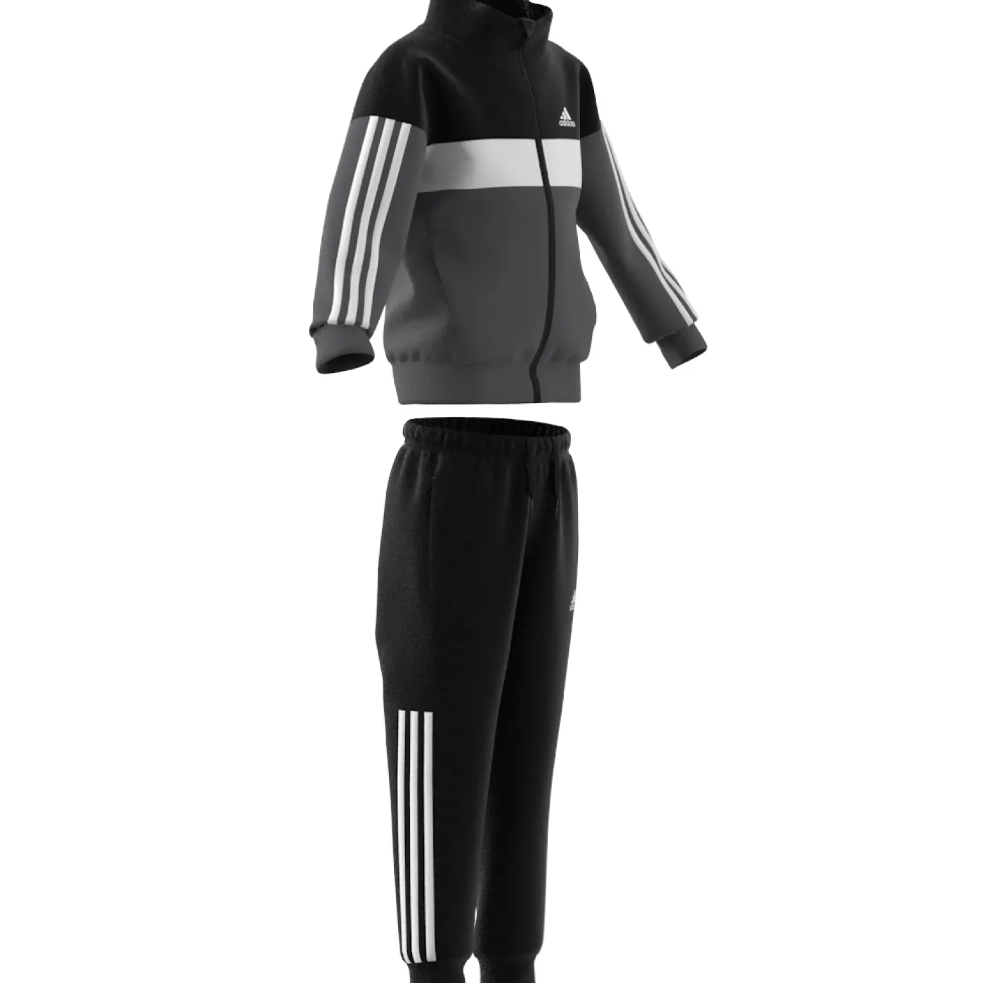 Tiberio 3-Streifen Colorblock Shiny Kids Trainingsanzug
