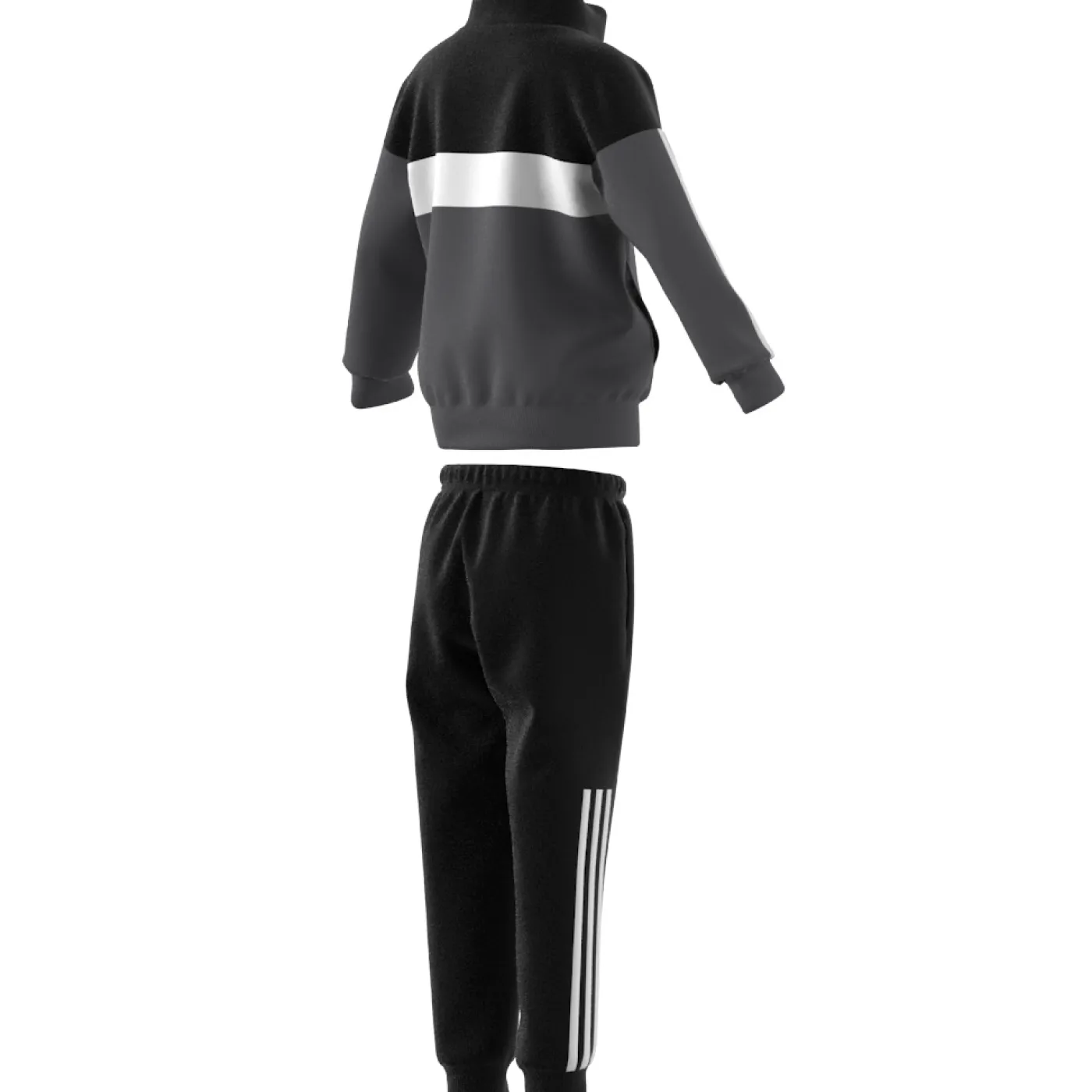 Tiberio 3-Streifen Colorblock Shiny Kids Trainingsanzug